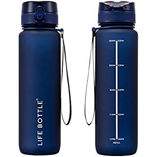 HYDRO HABIT - Sports Water Bottle with Time Marker Reminder - BPA Free, Non Toxic, Smooth Fast Fl... | Amazon (US)