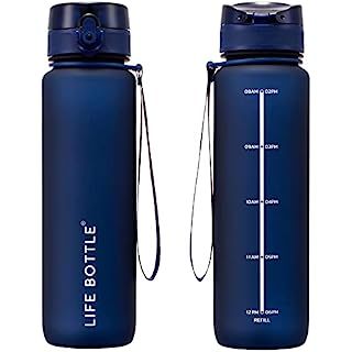 HYDRO HABIT - Sports Water Bottle with Time Marker Reminder - BPA Free, Non Toxic, Smooth Fast Fl... | Amazon (US)