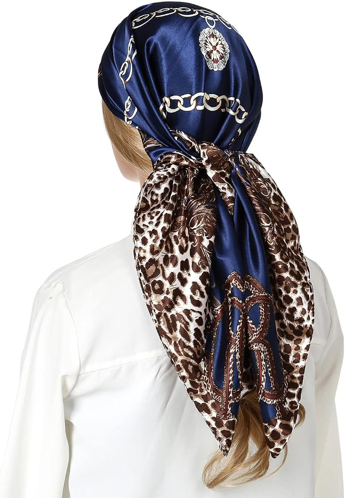 RIIQIICHY Head Scarf for Women Like Silk Satin Scarf for Hair Wrapping at Night Bandana Square Sc... | Amazon (US)
