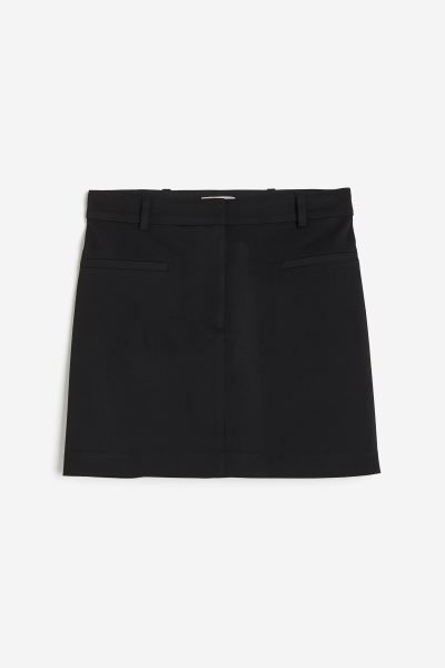 Twill skirt - Black - Ladies | H&M GB | H&M (UK, MY, IN, SG, PH, TW, HK)