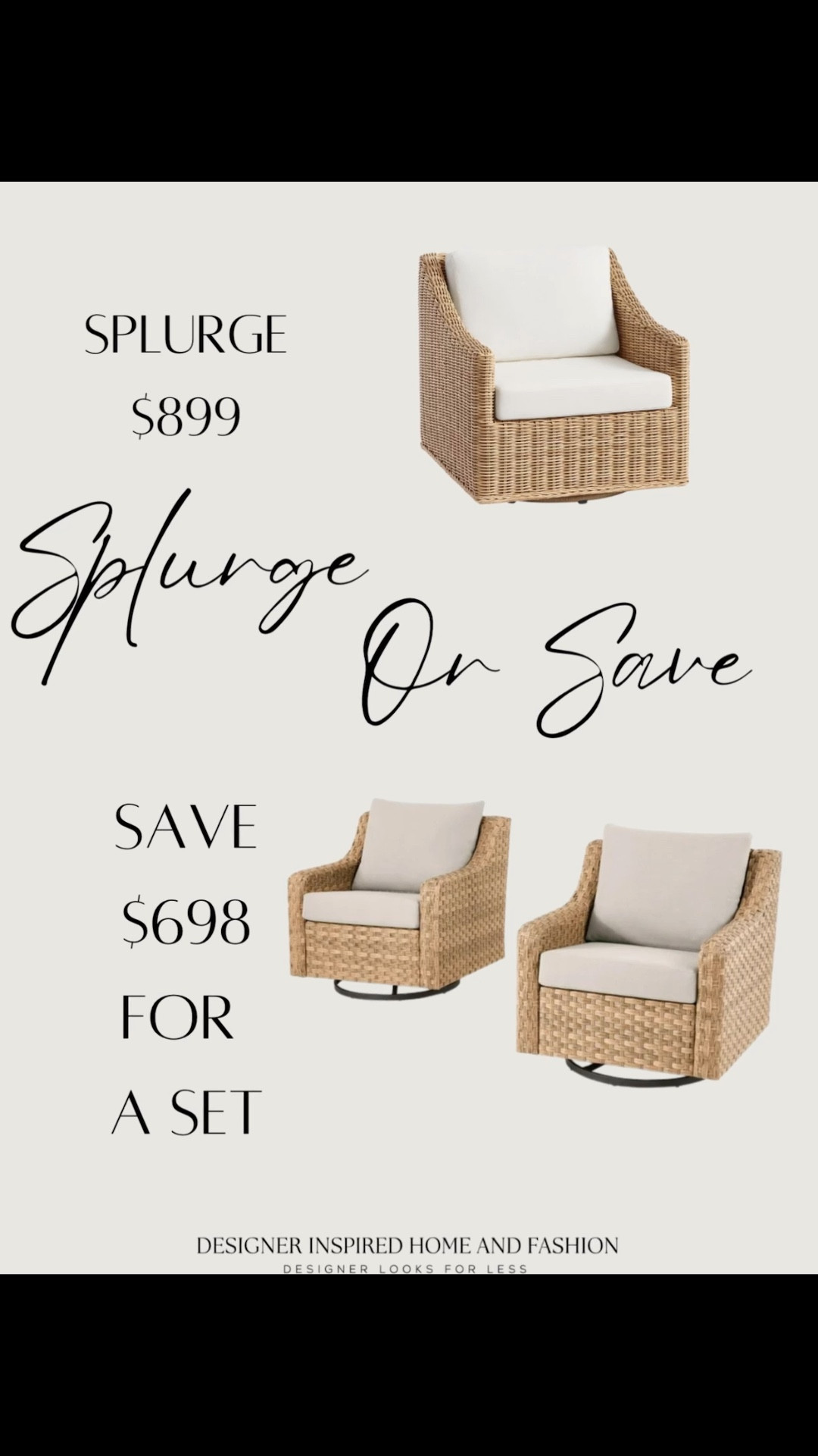 Get the designer look for less! Pottery barn outdoor furniture dupes! 

#LTKHome