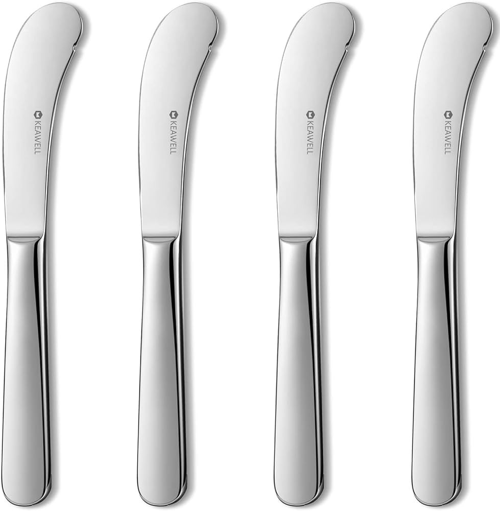 KEAWELL Premium 4-Piece 6.7" Louise Butter Knives, Stainless Steel, Dishwasher Safe | Amazon (US)