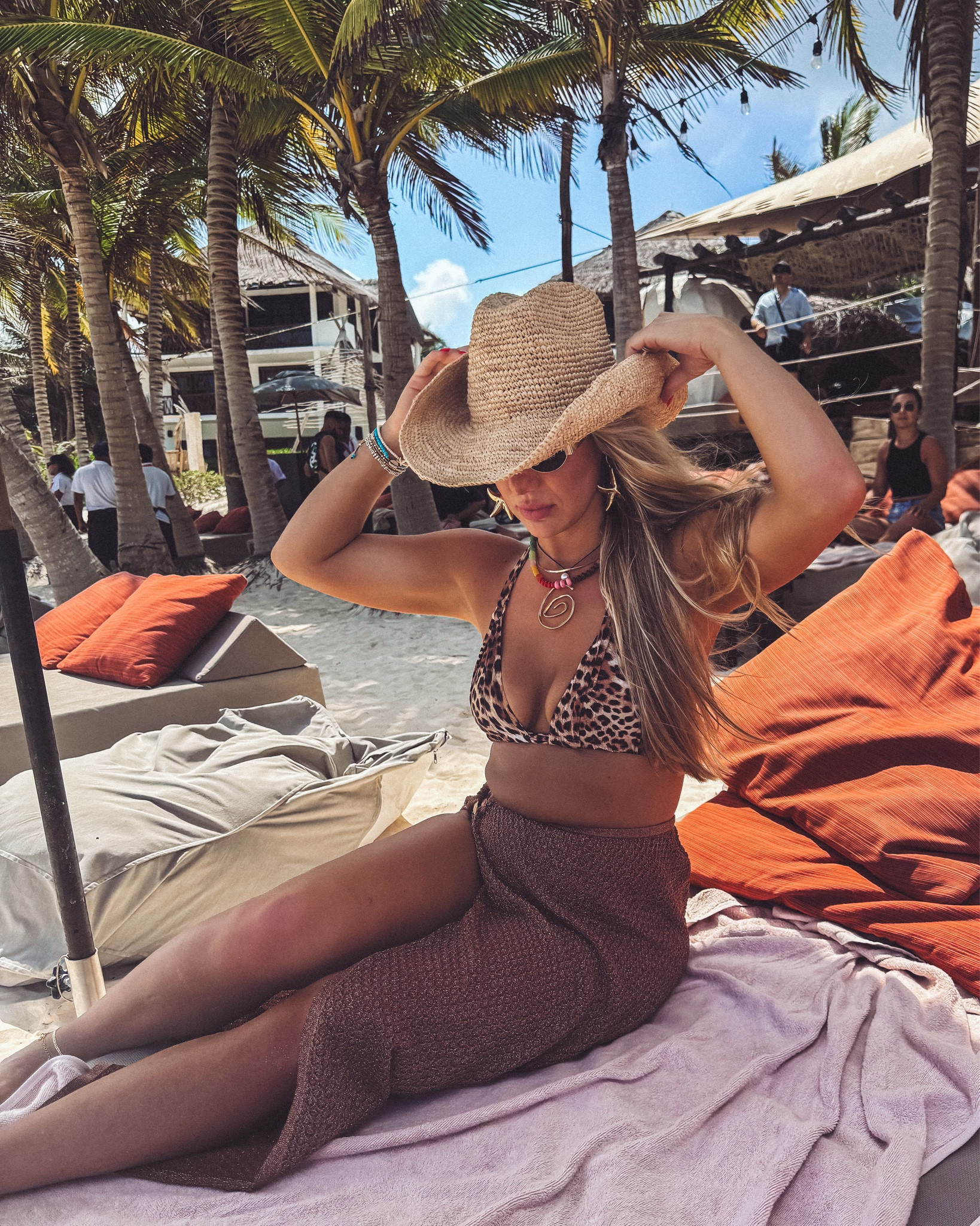 Details are everything! The best quality packable straw cowboy hat from Monday Swimwear paired with their jaguar swimsuit and bronze crochet coverup skirt. These Amazon starfish earrings were a fave on the trip and this swirl necklace from Anthropologie I want to wear with everything   

#LTKswim #LTKstyletip #LTKtravel