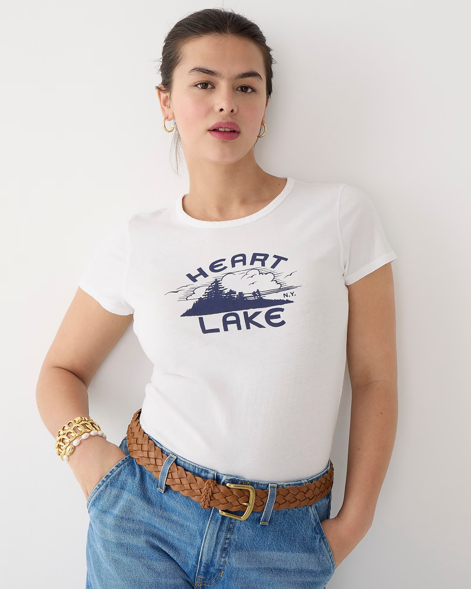 Fitted Heart Lake graphic T-shirt | J. Crew US