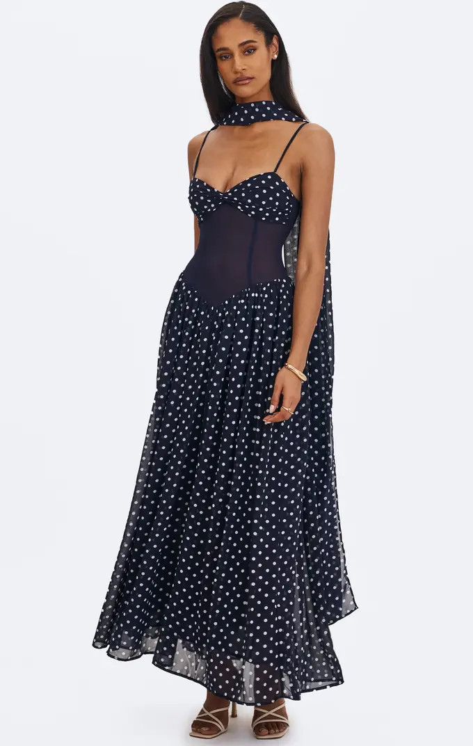 Juliette Polka Dot Chiffon Maxi Dress | Nordstrom