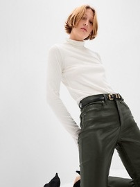 High Rise Faux-Leather Vintage Slim Pants | Gap (US)