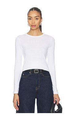 Enza Costa Supima Long Sleeve Tee in White from Revolve.com | Revolve Clothing (Global)
