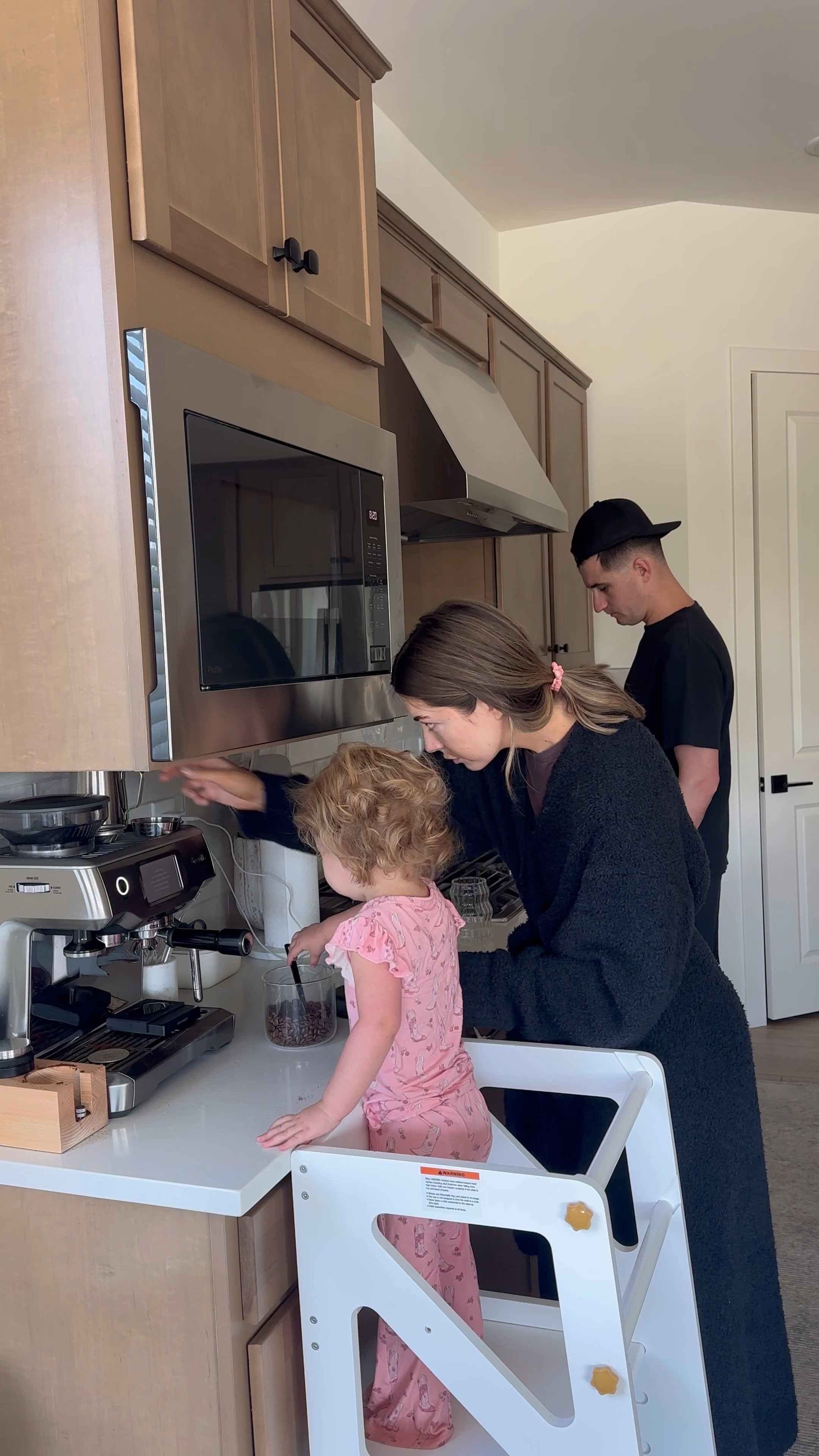 Mornings with the fam 🥰🫶🏽🤍

Coffee routine, coffee machine, espresso machine, toddler tower, toddler jammies, robe, toddler pj’s 

#LTKHome