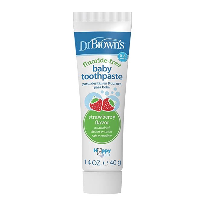 Dr. Brown's Baby Toothpaste, Strawberry Flavor Toddlers and Kids Love, Fluoride Free, Made in the... | Amazon (US)