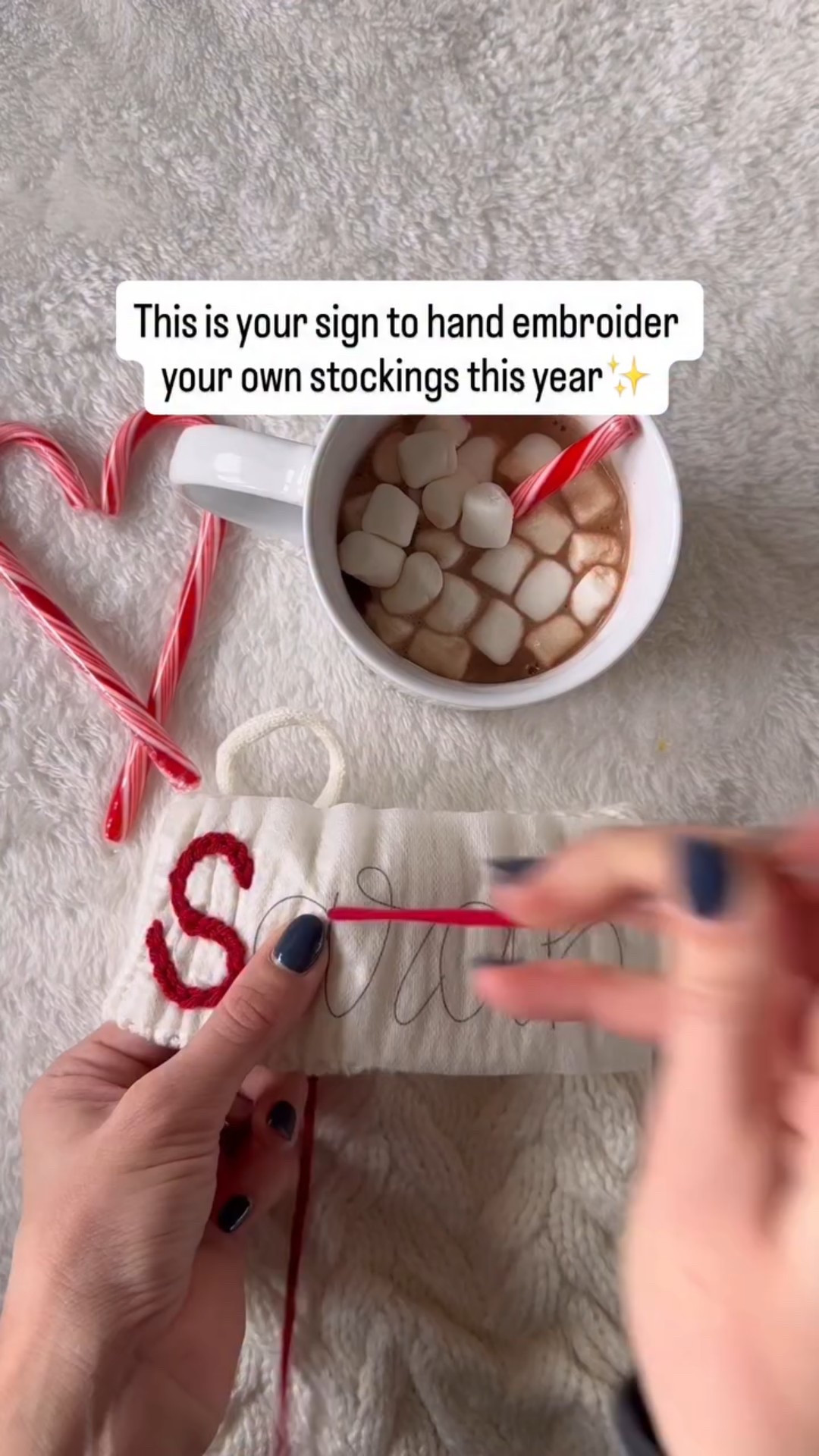 Just think about the pride you’ll feel as you pull out these hand embroidered stockings every year, knowing you made them with love. 

Hand embroidered stockings are a perfect beginner project! 

Grab the stockings here