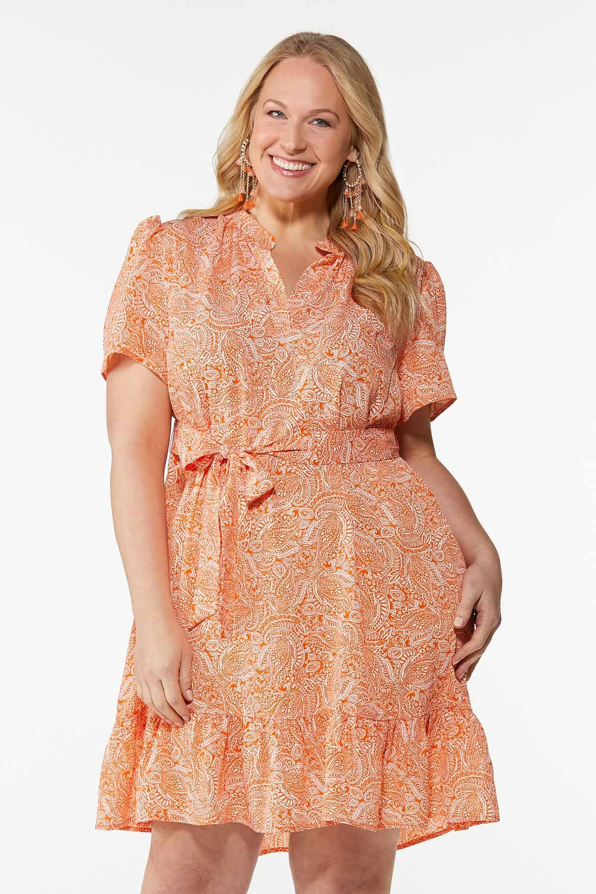 Plus Size Ruffle Paisley Dress | Cato Fashions