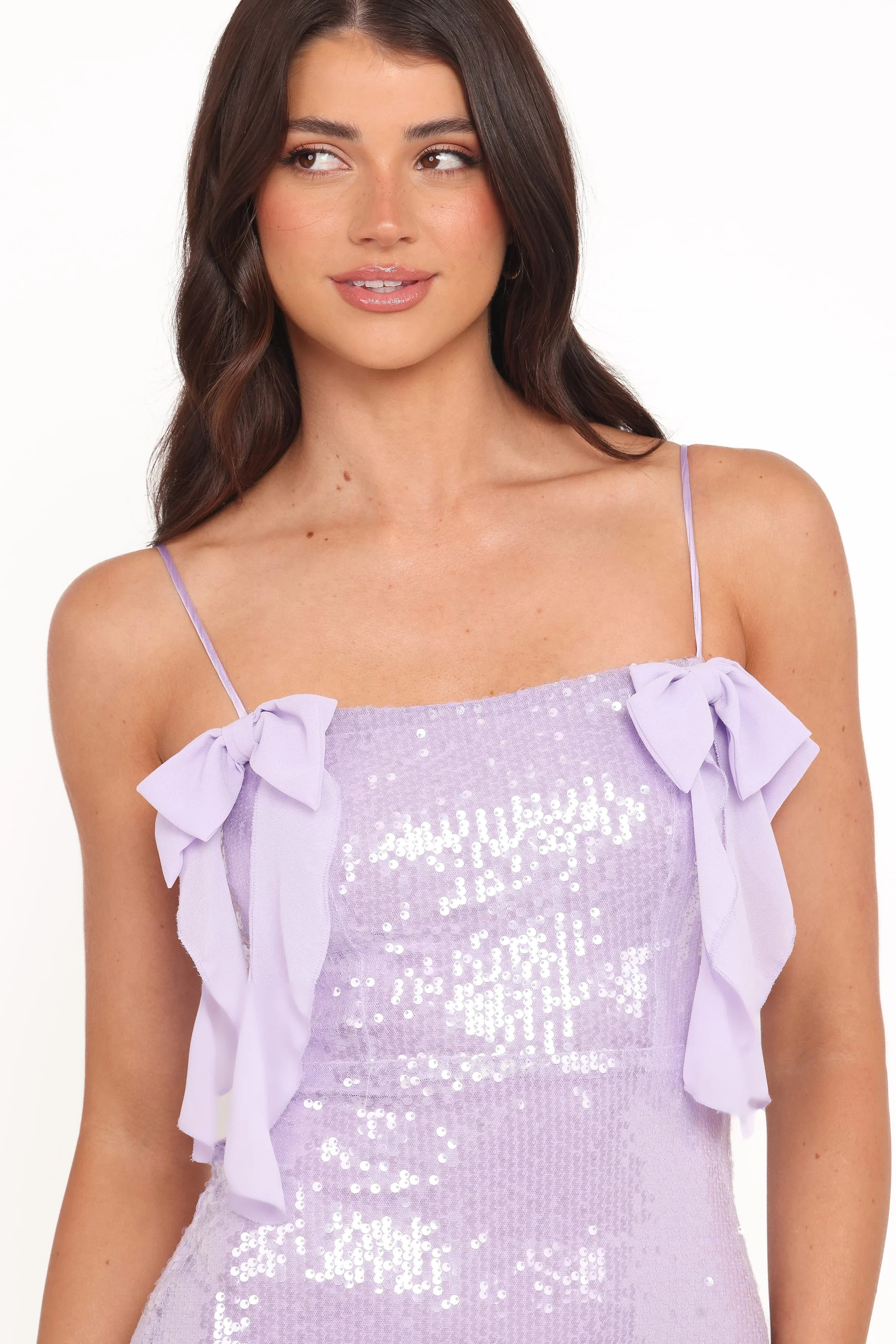 Katerina Mini Dress - Lilac Sequin | Petal & Pup (US)