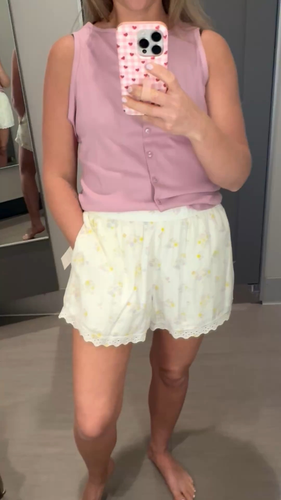 Pull on floral lace trim shirts and button front tank! 

#LTKdayinmylife #LTKvlog