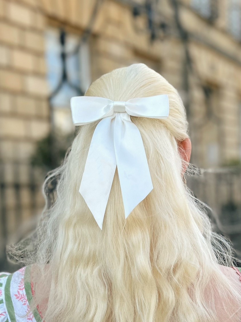 Messy hair? Who cares! Just pop a bow on it by Blossom and Cherry! Hair bows will never cease to add cuteness to an outfit - I’ve added my favourites for summer along with this white satin version 🎀

#LTKeurope #LTKsummer #LTKuk