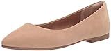 Amazon Essentials Women's Pointed-Toe Ballet Flat, Beige Microsuede, 10 B US | Amazon (US)