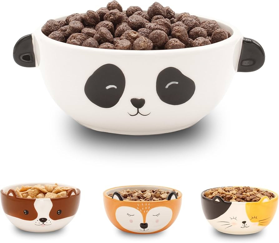 Winkee - Panda Cereal Bowl I Adorable Ceramic Bowl with Panda Features I Stoneware in Cute Panda ... | Amazon (US)