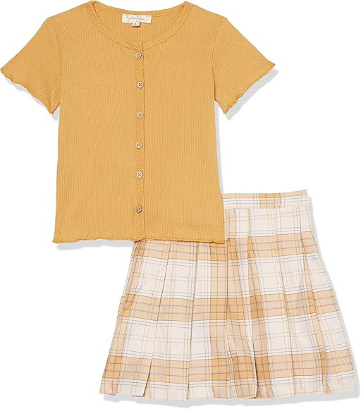 Jessica Simpson Girls Two Piece Short Sleeve Skirt Set | Amazon (US)
