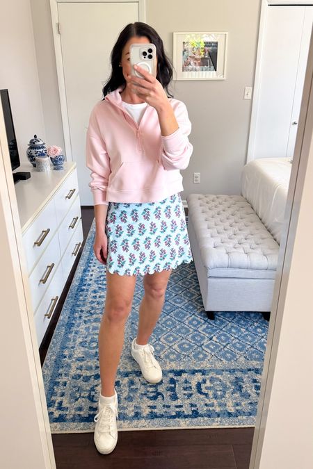 Under $30 active skort that I can’t stop wearing!! Plus, the pullover, white tee, and sneakers are all very affordable from Target👏

Sizing: everything fits TTS. Wearing a S in white tee, XS in pullover, S in tennis skort

Jcrew style, jcrew factory, Target fashion, casual summer outfit, mom style, sale alert, activewear 

#LTKFindsUnder50 #LTKSaleAlert #LTKActive