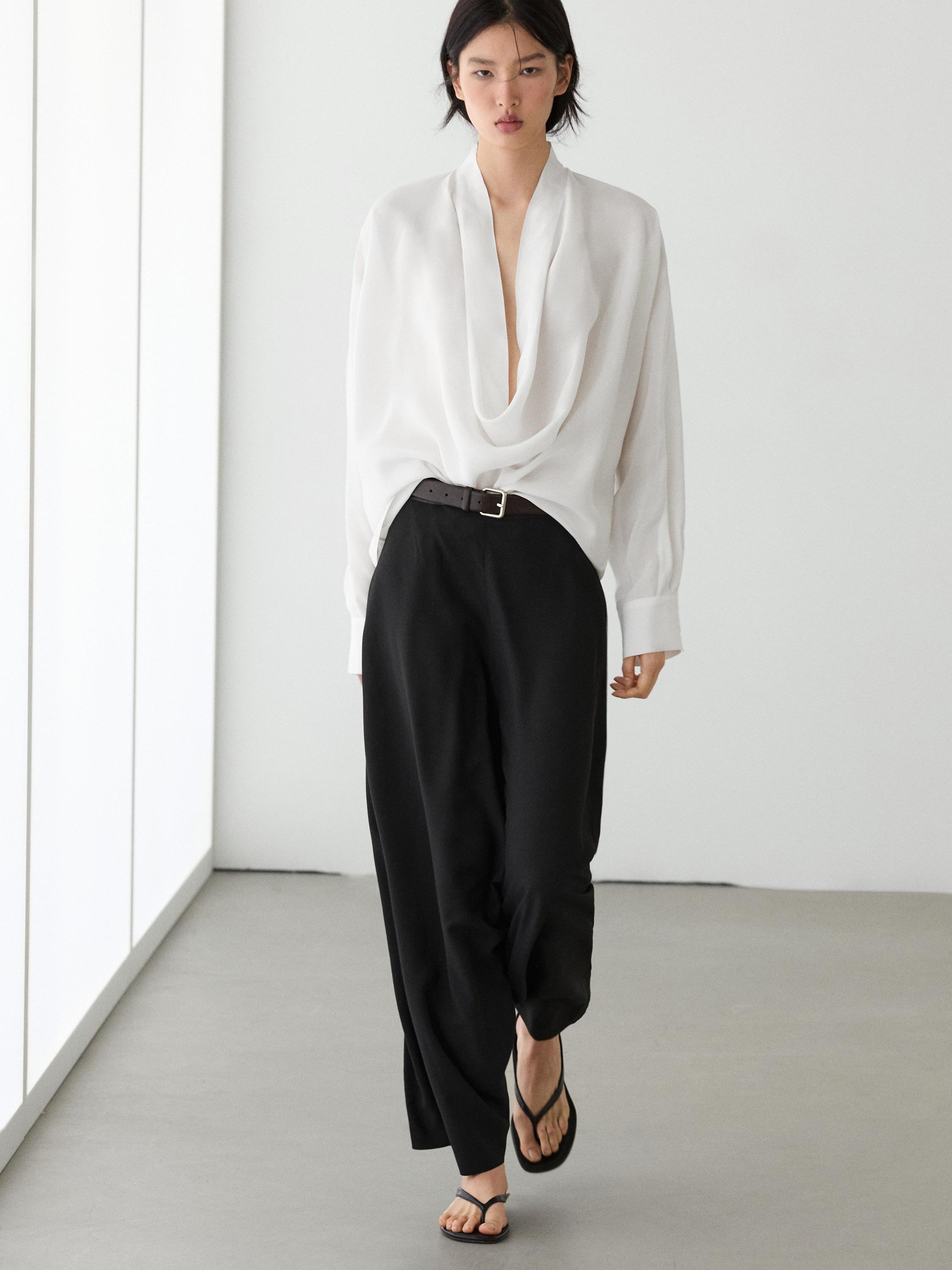Flowing baggy trousers | Massimo Dutti UK