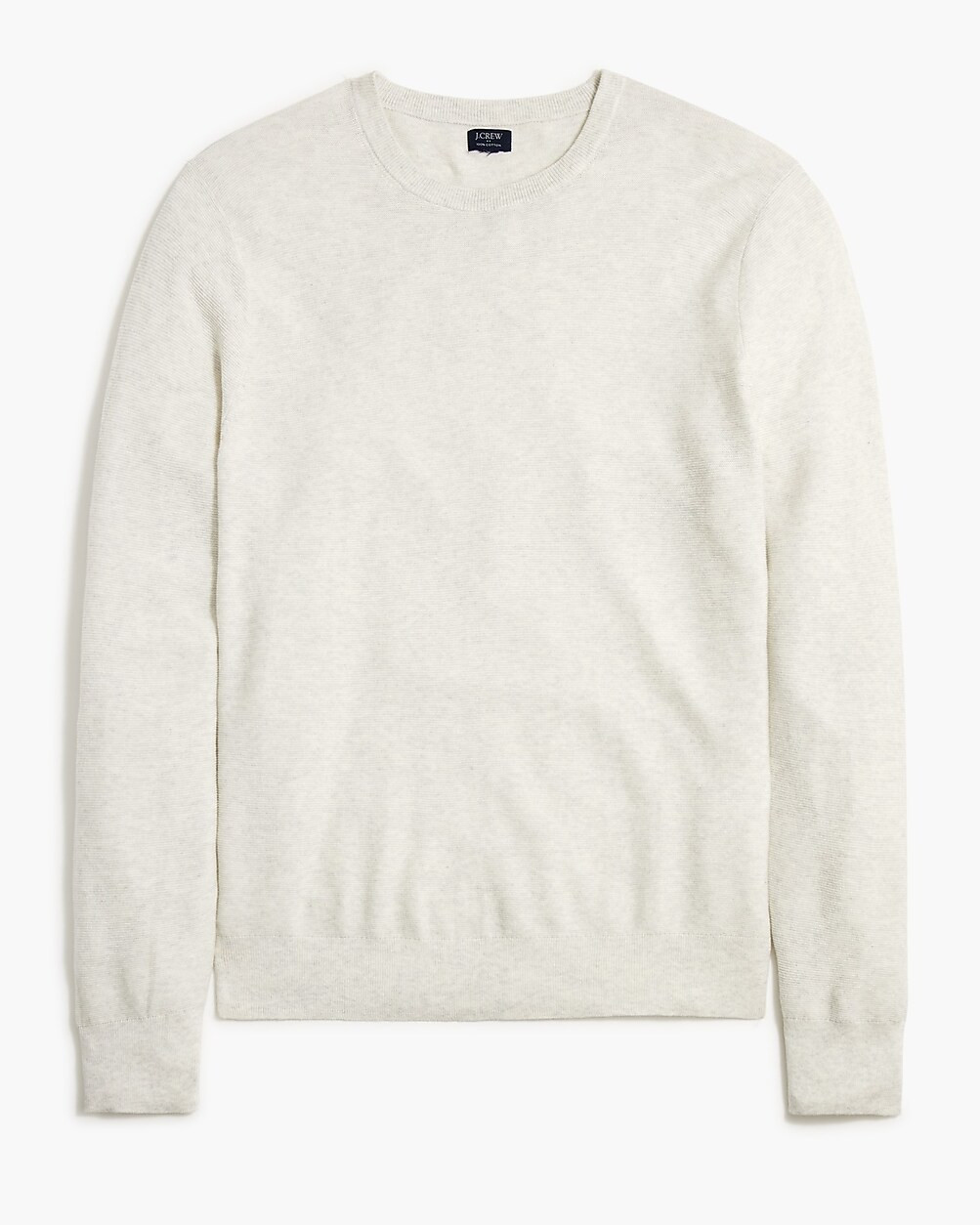 Cotton garter-stitch crewneck sweater | J.Crew Factory