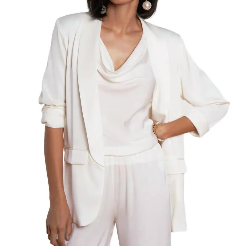 Nouvelle Silk95Five La Blazer In White - White | Verishop