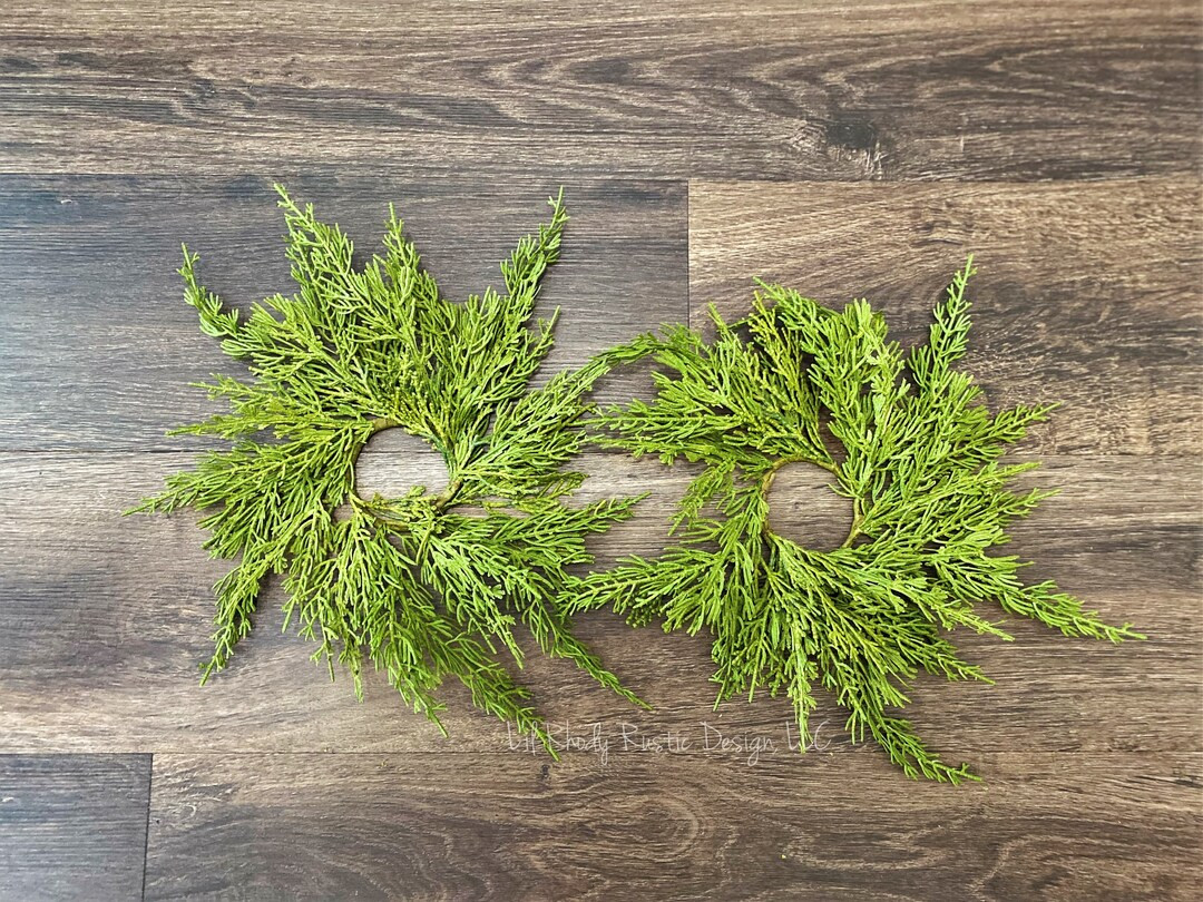 Cedar 2.5 Realistic Faux Candle Ring, Winter, Christmas Candle Ring - Etsy | Etsy (US)