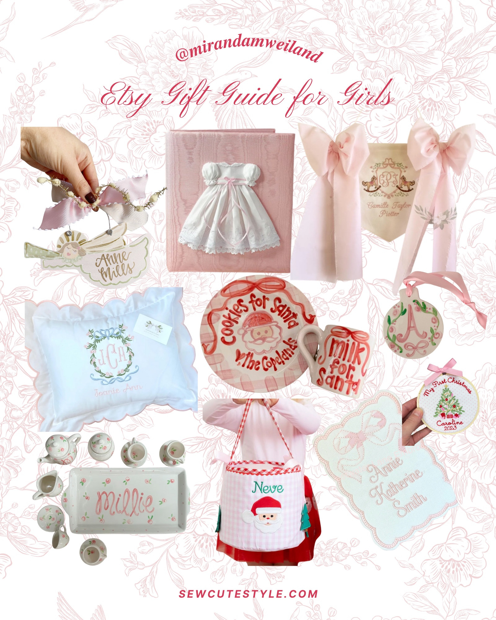 Baby girl Etsy gift guide! Tons of precious gifts for little girls from small businesses. 

Baby girl / customized gift / baby girl gift guide / baby gift ideas / embroidered baby girl gift / custom baby gift / customize baby Christmas / baby Christmas ornament 

#LTKHoliday #LTKGiftGuide #LTKBaby