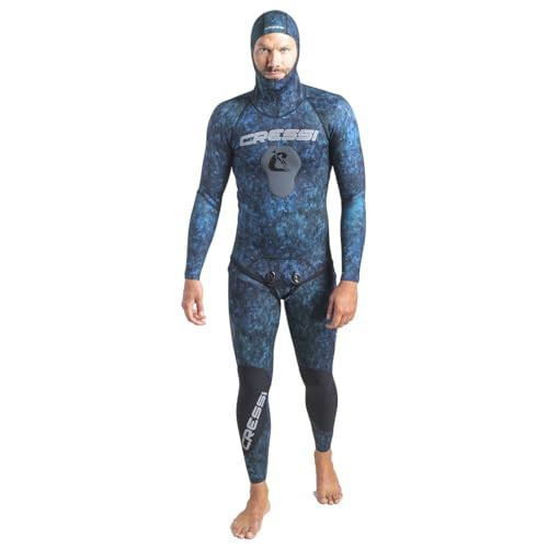 Cressi Tokugawa 2-pcs Nylon w/Hood 2 mm, Camo Blue, XL | Amazon (US)