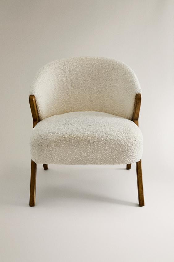 UPHOLSTERED BOUCLÉ ACCENT CHAIR | Zara US