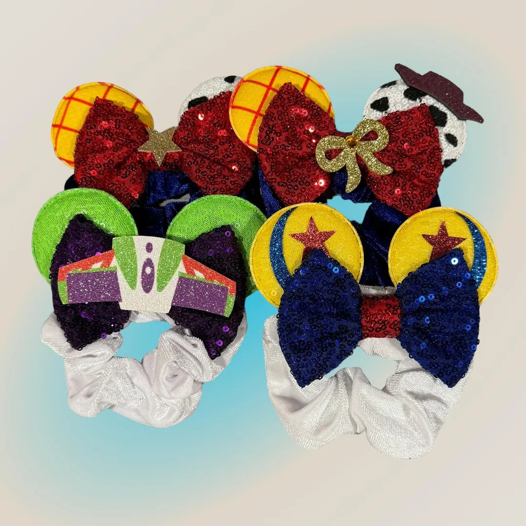 Toy Story Mouse Ear Scrunchies - Woody Buzz Jessie Pixar Luxo - Etsy | Etsy (US)