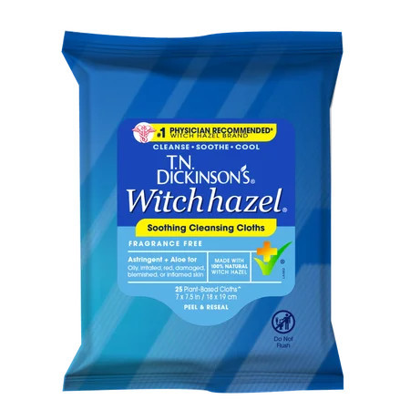 T.N. Dickinson's Witch Hazel Cleansing Cloths, 25 Count | Walmart (US)