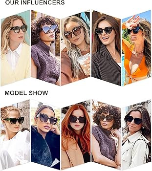 SOJOS Oversized Polarized Sunglasses for Women, Big Designer Womens Trendy Square Shades SJ2205 | Amazon (US)