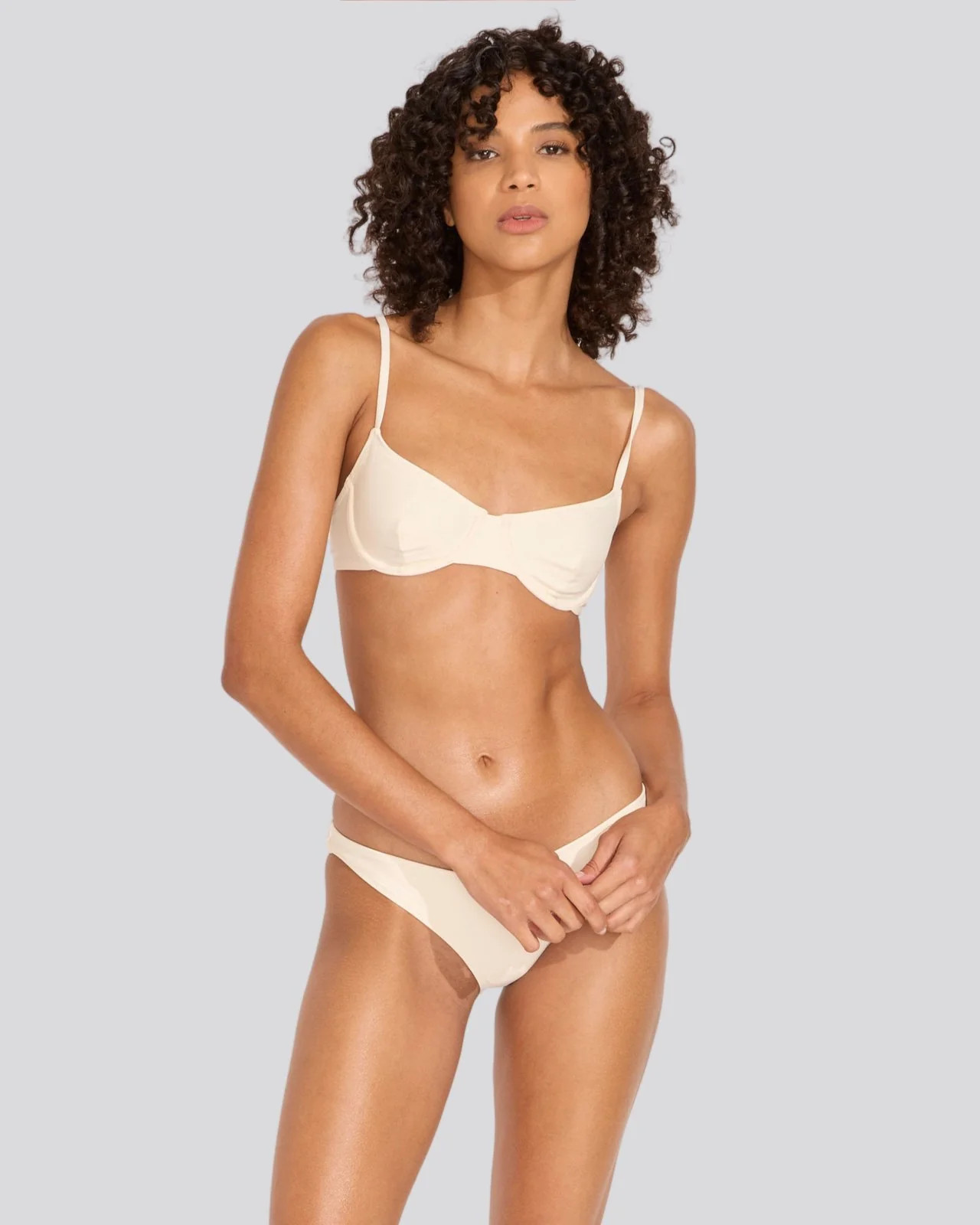 The Eva Bikini Top in Cream | Solid & Striped