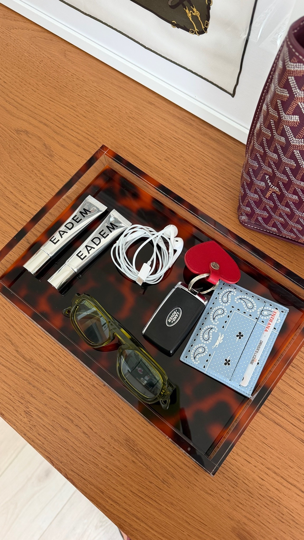 Tray I keep by my purse to switch things in and out of
