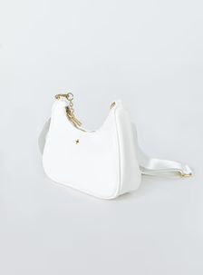Peta & Jain Paloma Crossbody Bag White Pebble / Gold | Princess Polly US