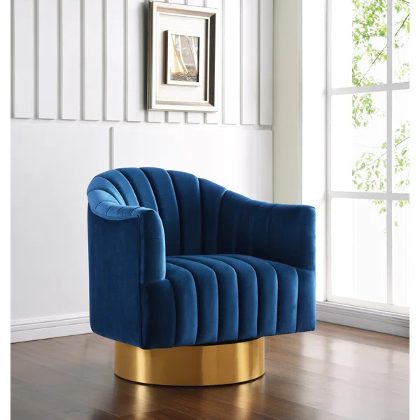 Farrah Velvet Swivel Accent Chair | Wayfair North America