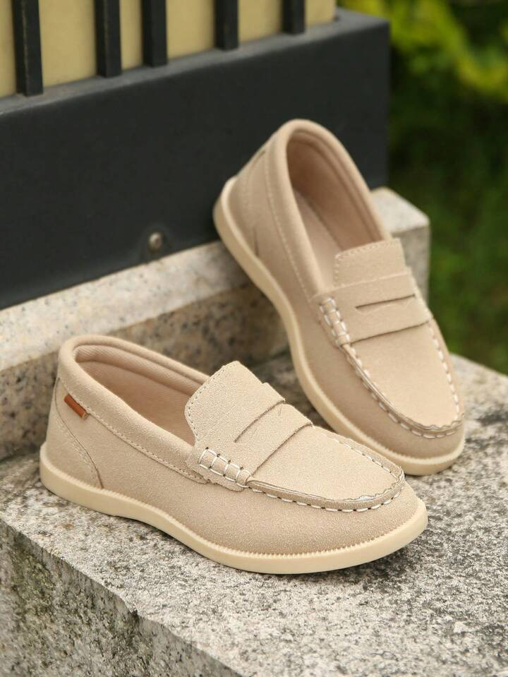 Boys Stitching Detail Slip-on Flat Loafers For Outdoor | SHEIN USA | SHEIN