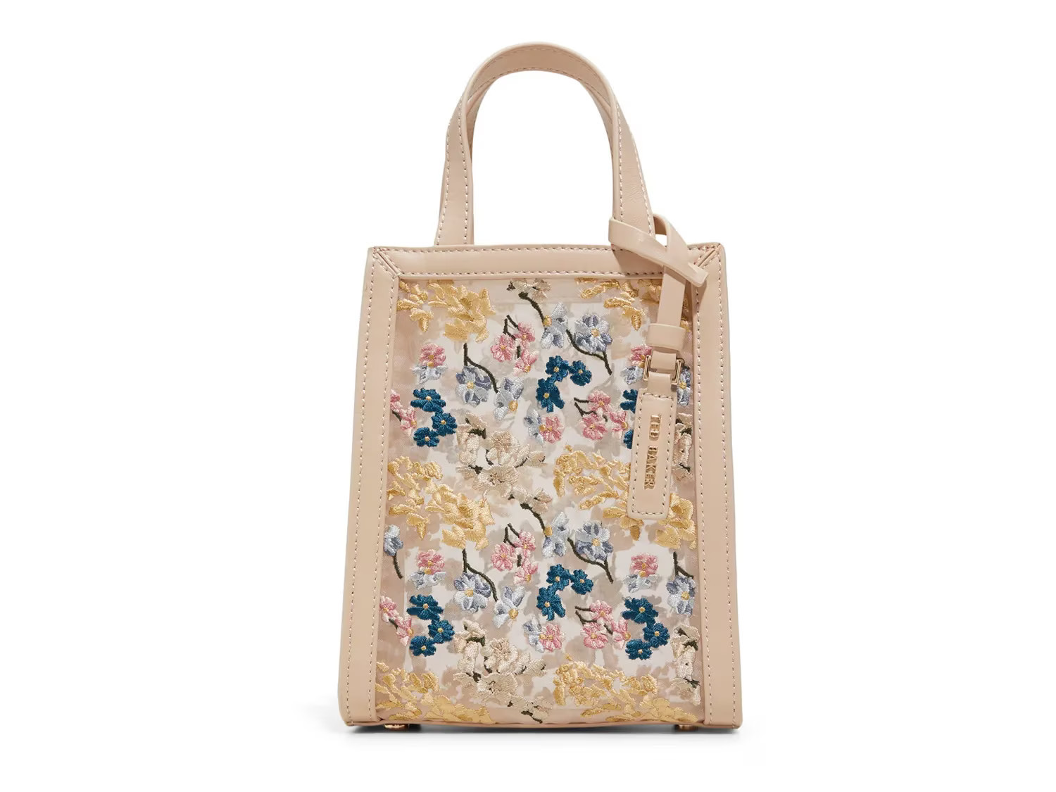 Ted Baker Emma June Satchel | Women's | Beige/Multicolor Floral Embroidery | Size Not Applicable | Handbags | DSW