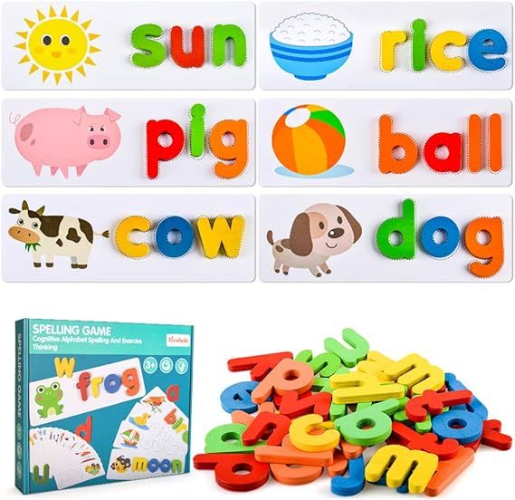 Fullove Eala See and Spelling Words Matching Letter Puzzles Games Toys for Boys Girls Toddlers - ... | Amazon (UK)