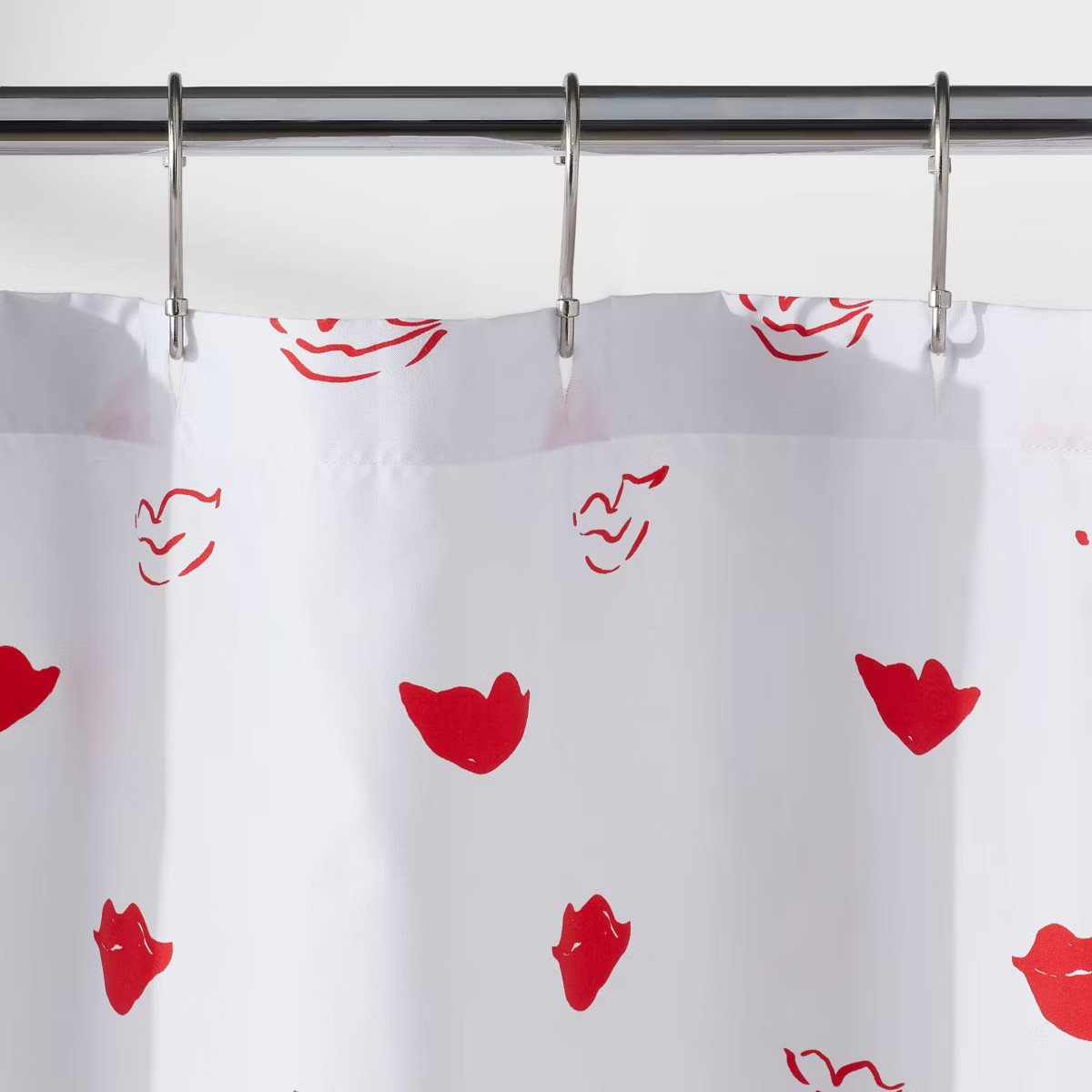 72"x72" Valentines Day Scattered Red Lips Shower Curtain - Room Essentials™ | Target