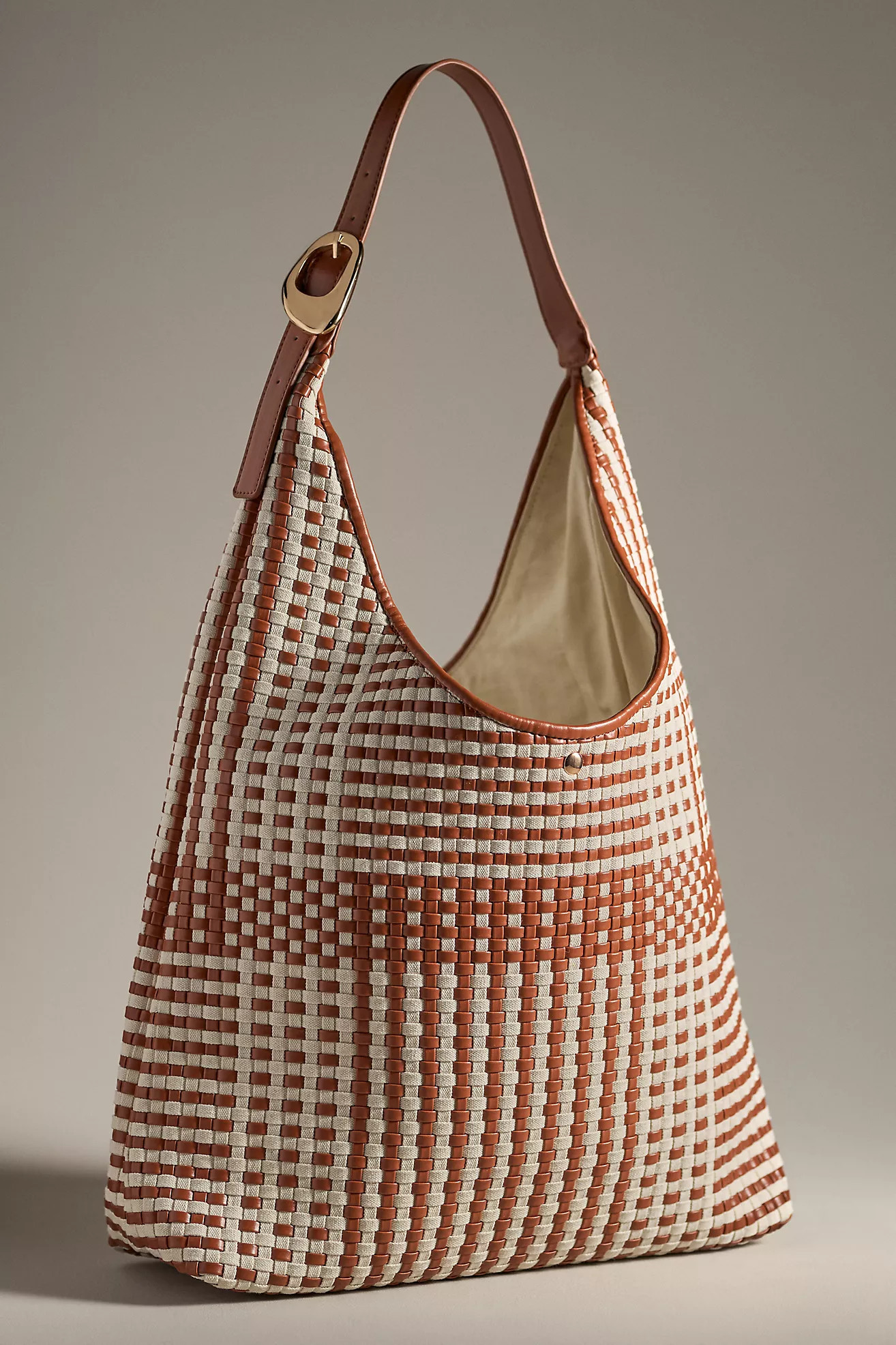The Love Knot Slouchy Bag: Woven Faux-Leather Canvas Edition | Anthropologie (US)
