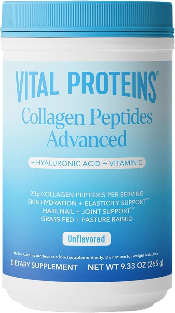 Vital Proteins Collagen Peptides Powder Advanced with Hyaluronic Acid & Vitamin C, Collagen Suppl... | Amazon (US)