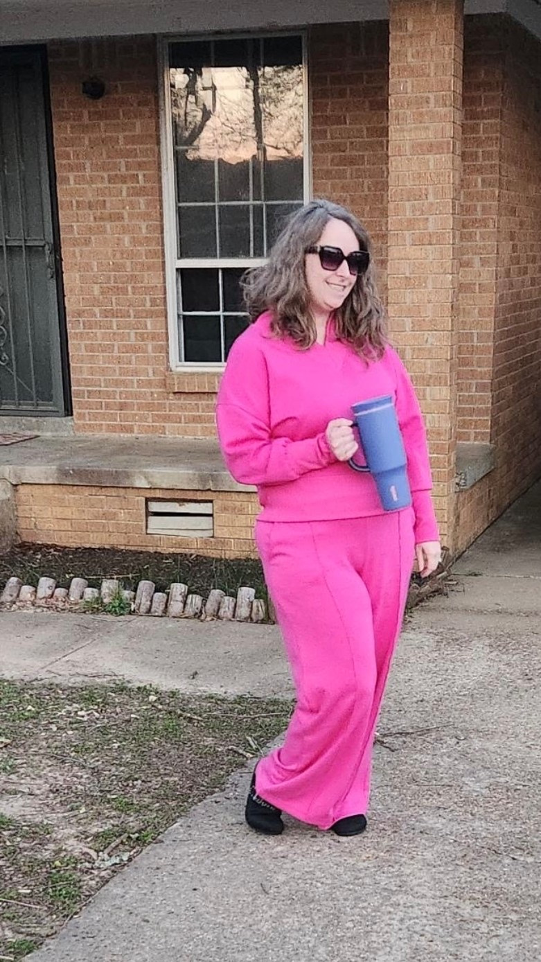 Just a girl in her matching set and her emotional support cup against the world 💕

#LTKSeasonal #LTKootd #LTKselfcare