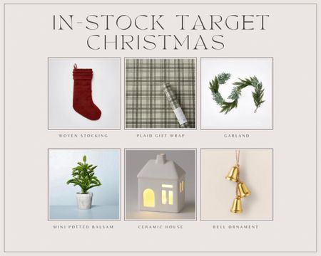 These are a few Christmas items I’ve purchased from Target this year that I’m loving! 

Woven red stocking, neutral plaid gift wrap, garland, mini potted pine tree, ceramic house, bell ornament 

#LTKHoliday #LTKCyberweek #LTKSeasonal