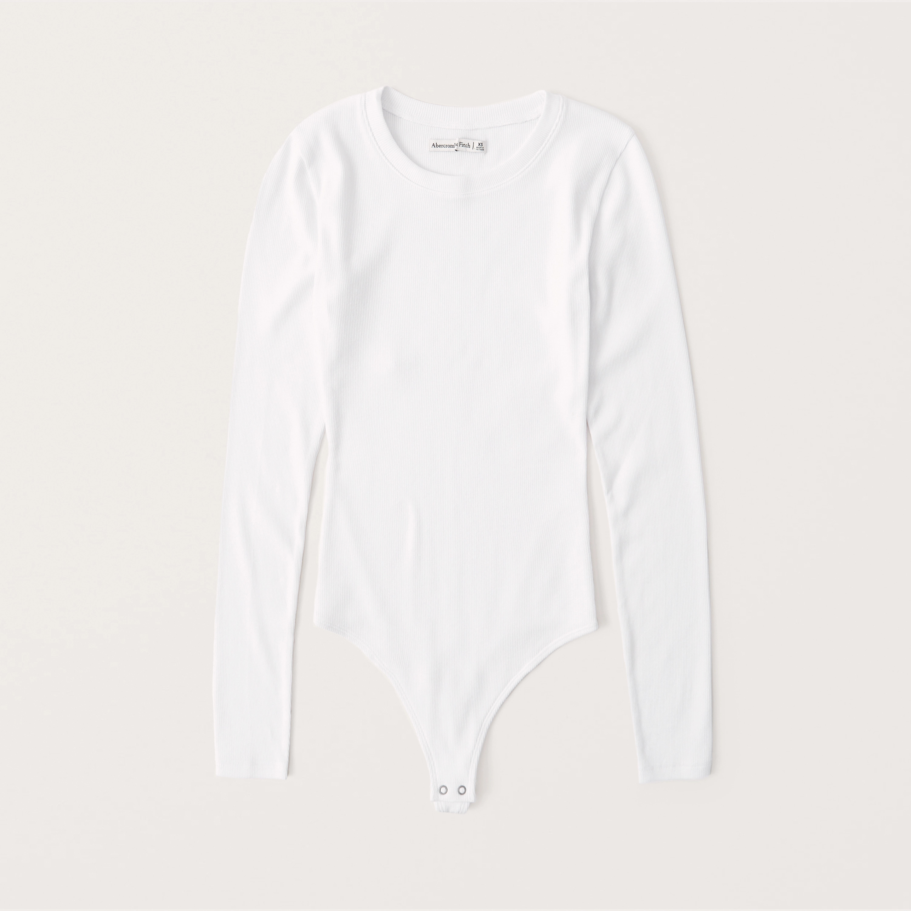 Long-Sleeve Ribbed Bodysuit | Abercrombie & Fitch (US)