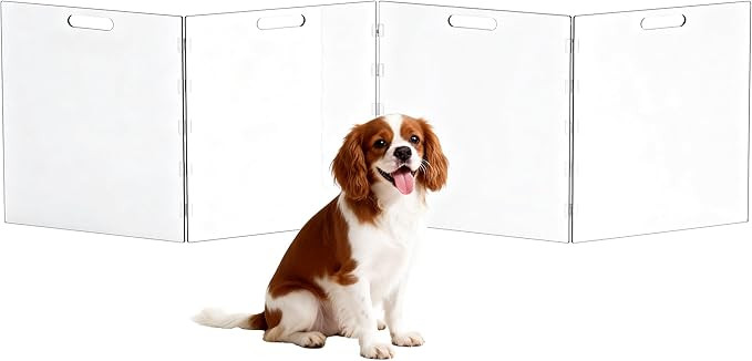 Acylic Pet Playpen Gate for The House Doorways, Acrylic Pet Gate for Dogs, Freestanding, Clear (4... | Amazon (US)