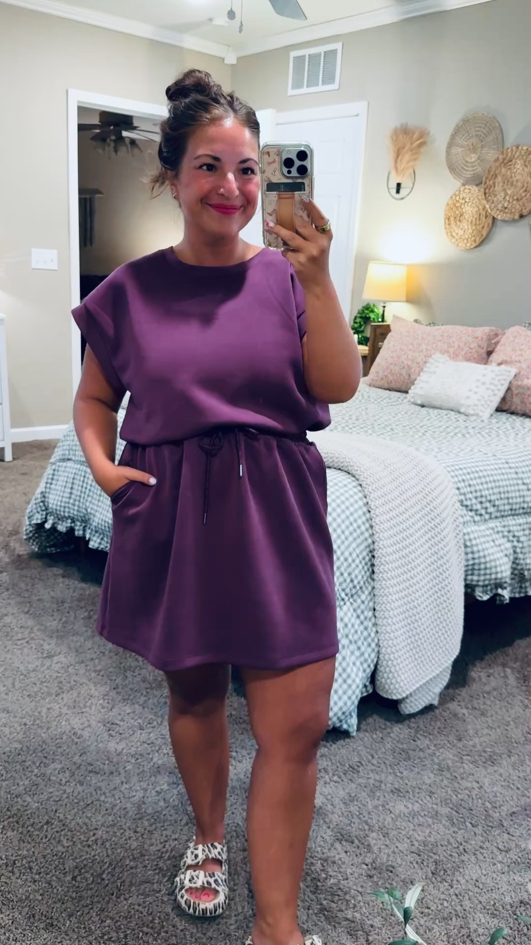 This Target athletic dress is one of those throw-on-and-go pieces you'll wear on repeat! 🖤 Comfortable, flattering, and easy to style with sneakers or sandals for an effortless everyday look. 

sandals: fit true to size // wearing a 5
dress: fits true to size // wearing a large 

 #LTKootd #LTKMidsize #LTKWorkwear