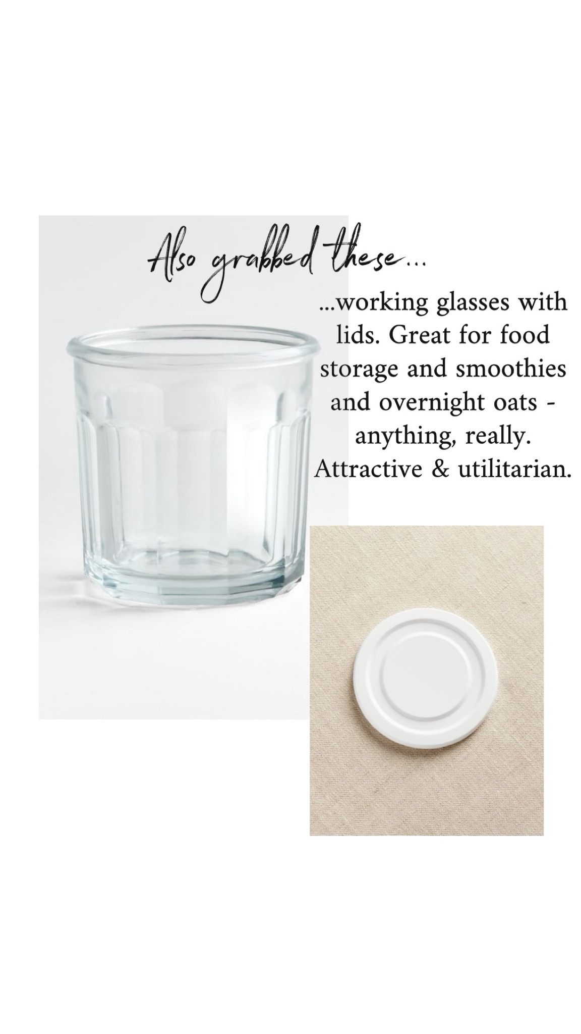 Work hard, play hard with these attractive and utilitarian Working Glasses and lids. The ultimate in pretty food storage. AND under $7 for the cup and lid.

#LTKHoliday #LTKSeasonal #LTKHome