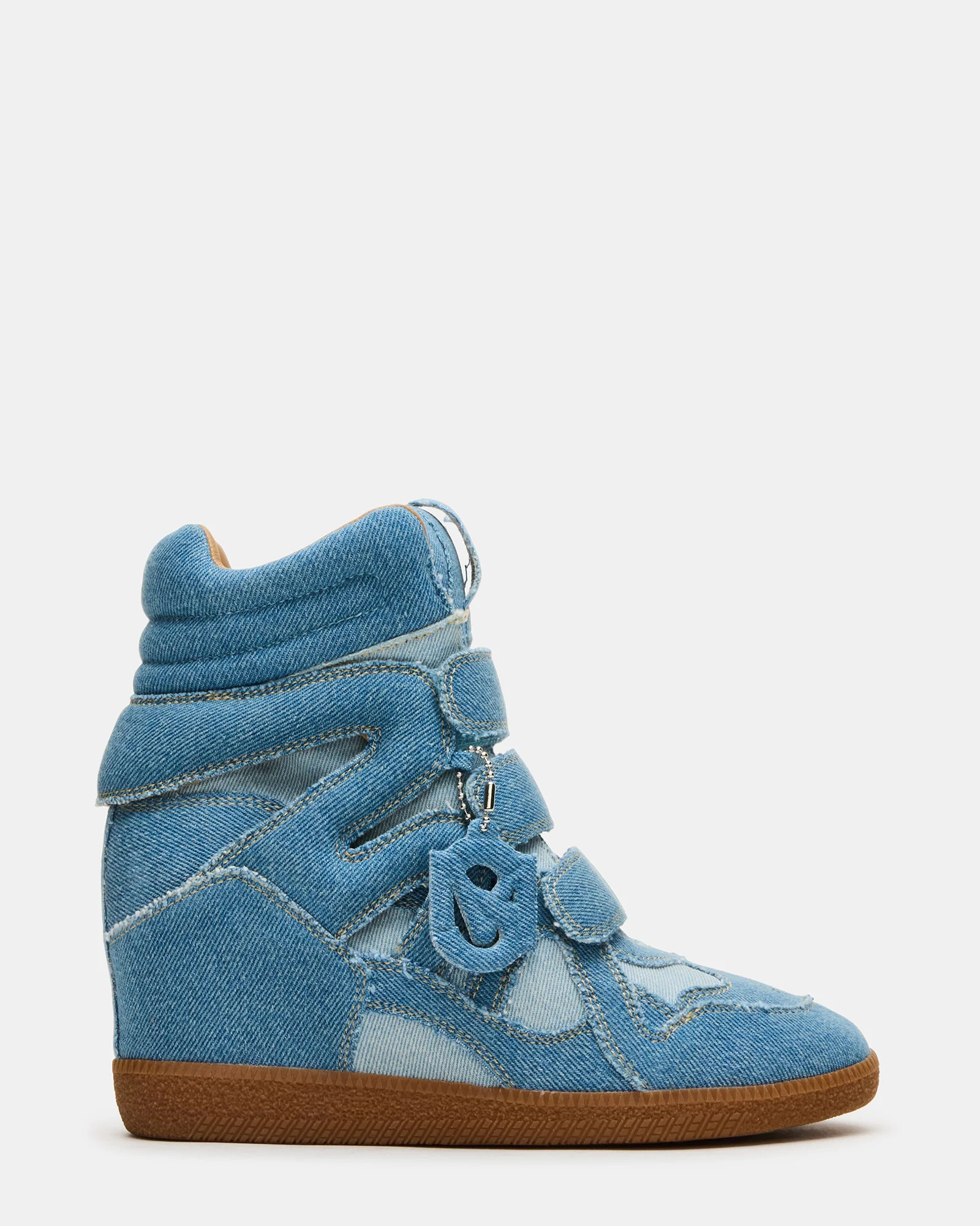 MAVIS Denim Multi High-Top Velcro Women's Sneaker | Steve Madden (US)