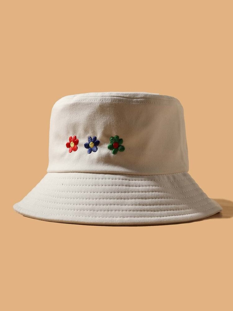 Flower Embroidery Bucket Hat | SHEIN